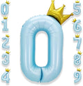 AULE 40 Inch Big Light Blue 0 Balloon Number by AULE