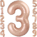 40 Inch Caramel Foil Number 3 Balloon by TNCDJKPA