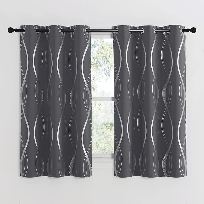 NICETOWN Bedroom Small Blackout Curtain Panels, 42 by 54 Inch, Window Treatment - Image 2