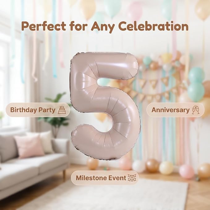 YPSelected 32 Inch Large Foil Helium Number Balloon Birthday Wedding Party 0-9 - Image 5