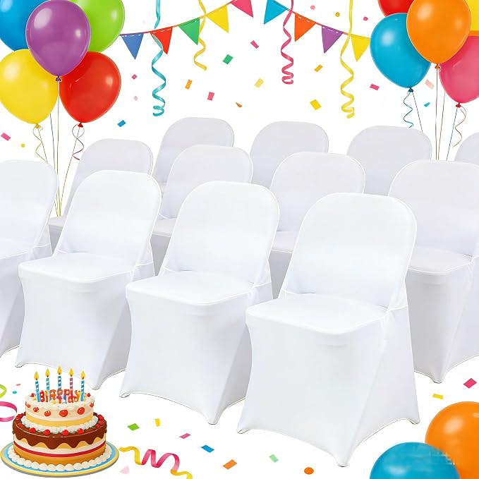 HAINARverS Stretch Spandex Folding Chair Covers 30PCS Universal Fitted Chair - Image 2