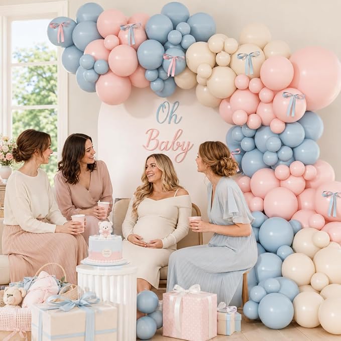 Gender Reveal Balloon Arch Kit, Elegant Baby Shower Decorations - Image 5
