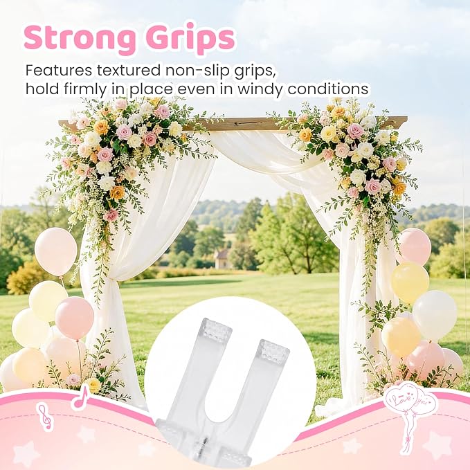 20 Pack Balloon Arch Clips, 3.5 Inch Plastic Transparent Clips - Image 4