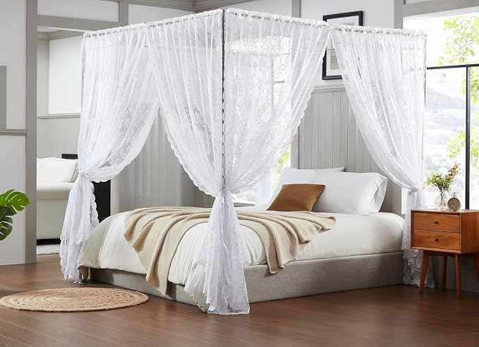 Treatmentex White Lace Curtains - Image 3