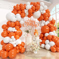 Orange and White Balloons Arch Kit 144pcs by Unknown
