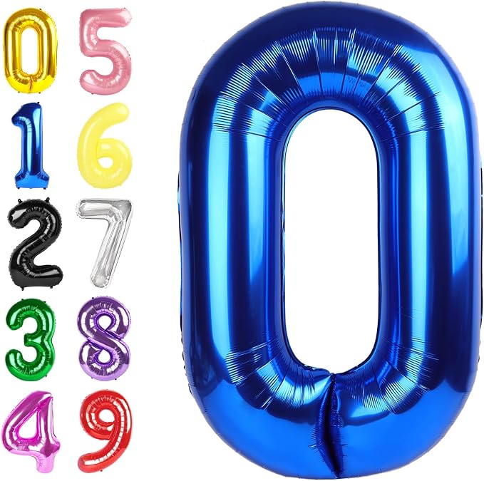 9 Number Balloons Cream 40 Inch Foil Balloon by Argthjy