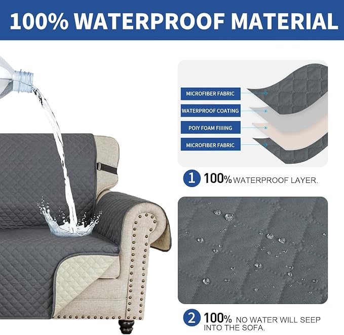XINEAGE Oversized Sofa Cover Waterproof Couch Covers - Image 5