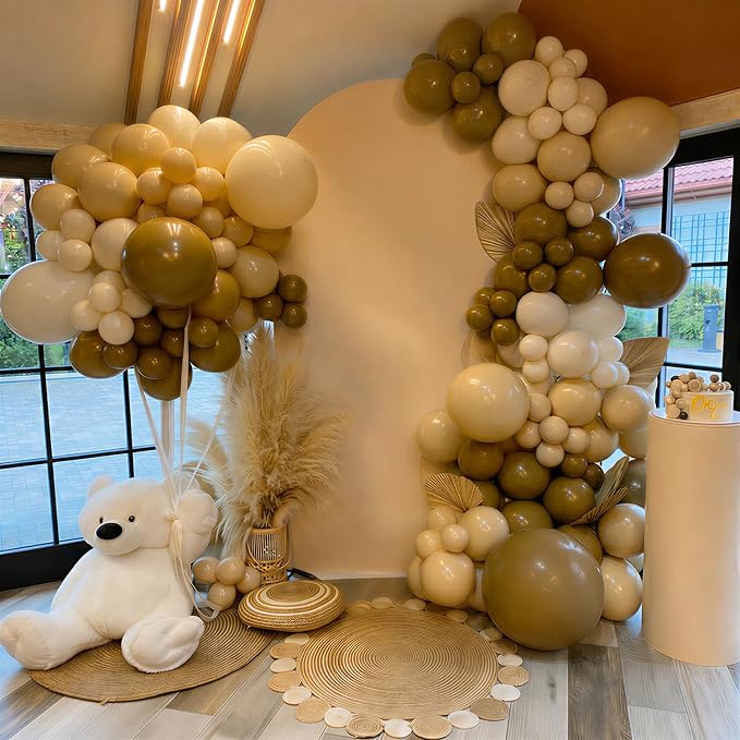 Dark Brown Balloons for Boho Baby Shower Birthday Fall Party Decorations | - Image 3