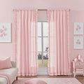 TERLYTEX Blush Pink Linen Ruffle Curtains by TERLYTEX