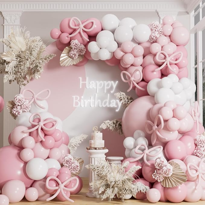 AULE Pink Balloon Arch Kit 155Pcs Light Pink White Balloons | Macaroon Pink by AULE