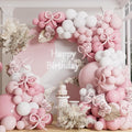 AULE Pink Balloon Arch Kit 155Pcs Light Pink White Balloons | Macaroon Pink by AULE