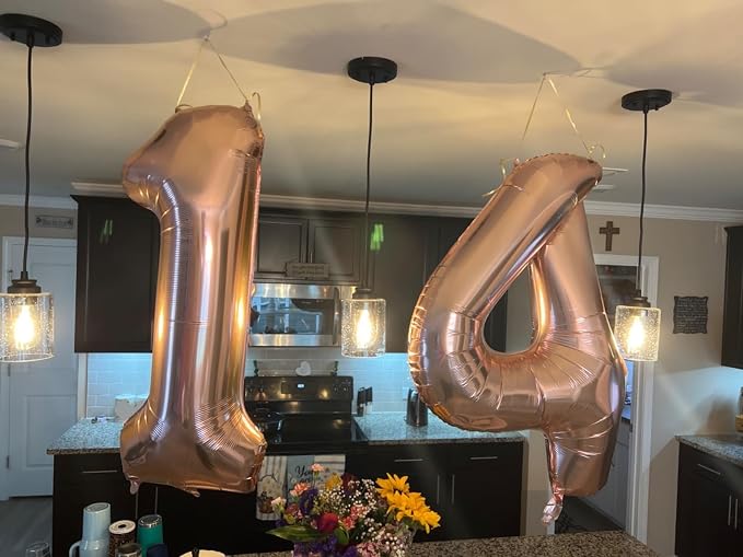 Number Balloons Rose Gold 24 Balloon 40 inch - Image 2