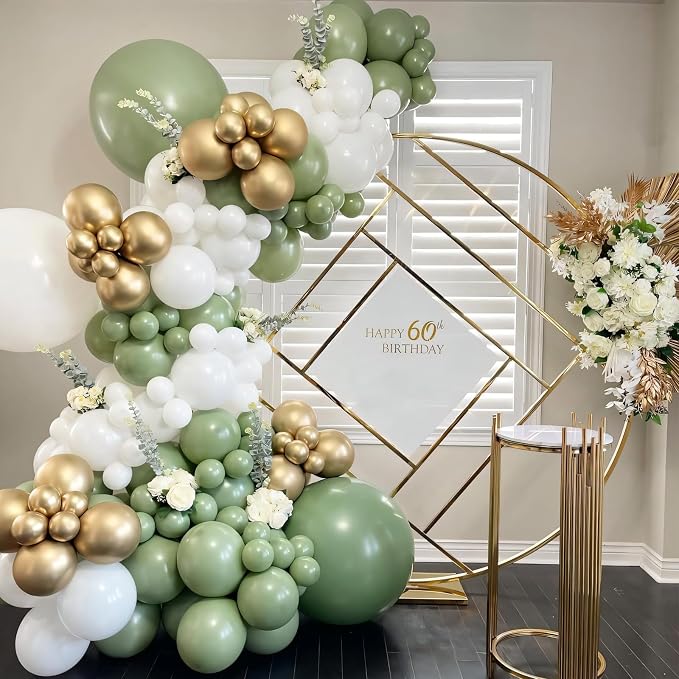 135pcs Sage Green Balloons Balloon Arch Kit Different Sizes Of 18 12 10 5 Inch - Image 5