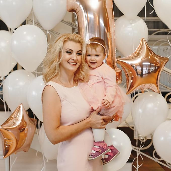White Balloons Birthday Decorations 30 Pack 18 inch Round Wedding Ballons - Image 7
