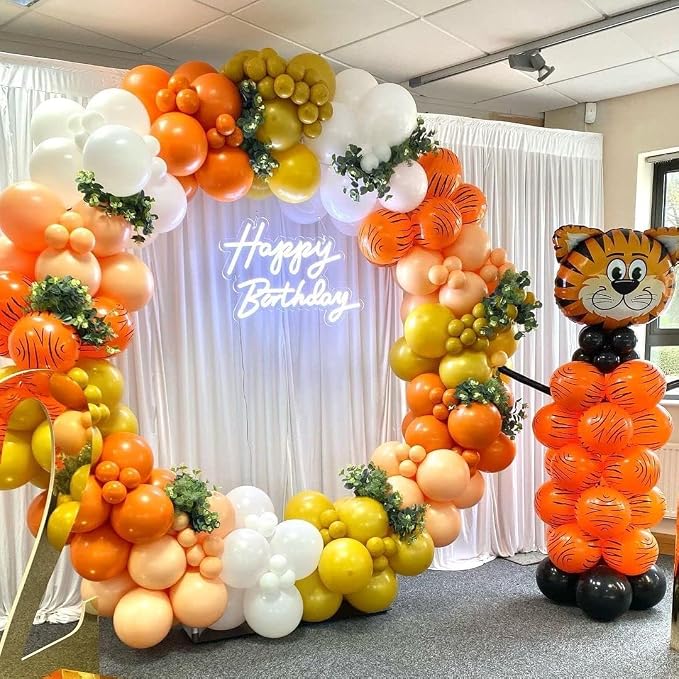 KBZVNAF Orange and White Latex Balloons 60 Pack 12 inch | Orange White Confetti - Image 4