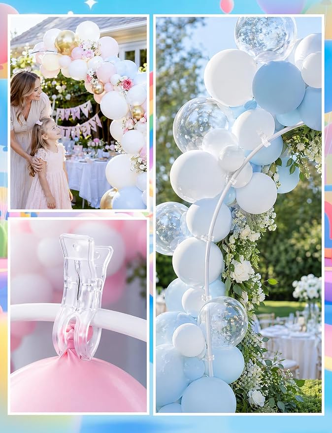20Pcs Large Balloons Arch Clips, 3.5 Inch Plastic Backdrop Spring Clamps | Clip - Image 4