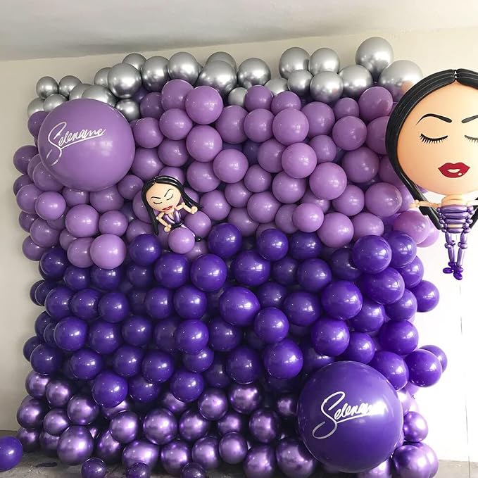 Voircoloria 130pcs Purple Balloons Garland Arch Kit, 18 12 10 5 Inch | - Image 7