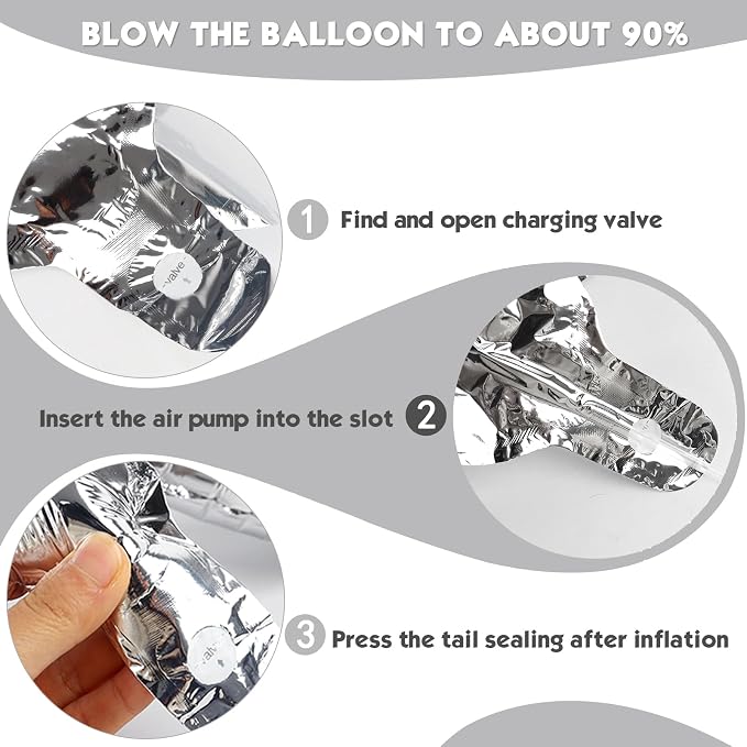 40 Inch Silver Number 2 Balloon Birthday Party Decorations - Image 6