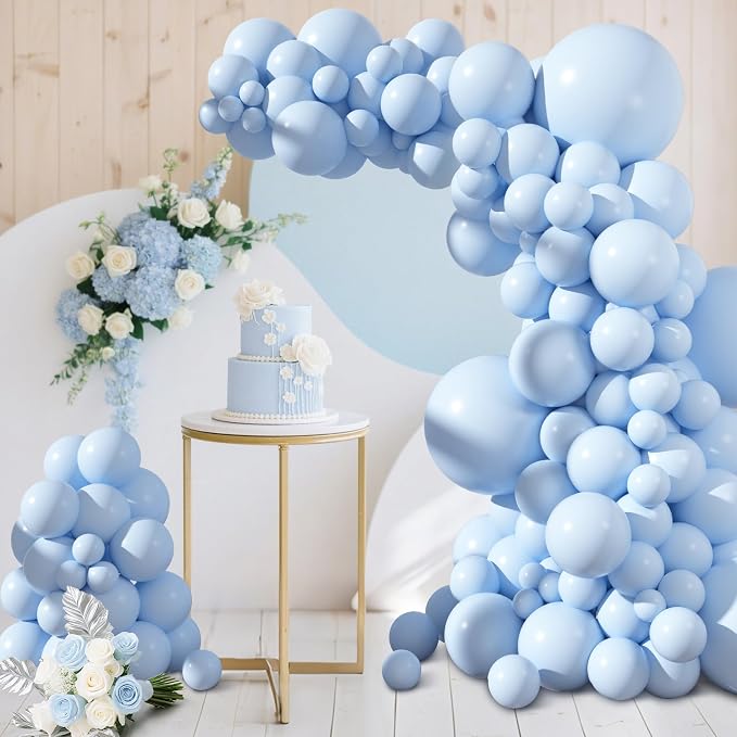 Amandir 153pcs Light Blue Balloons Arch Garland Kit Different Sizes | 18 12 10 - Image 5