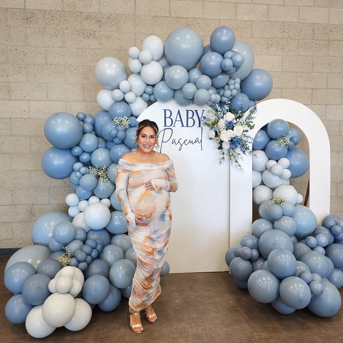 Dusty Blue Balloon Arch Kit, Anniversary, Wedding Decoration - Image 4