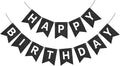 Hooqict Black Happy Birthday Banner Sign by Hooqict