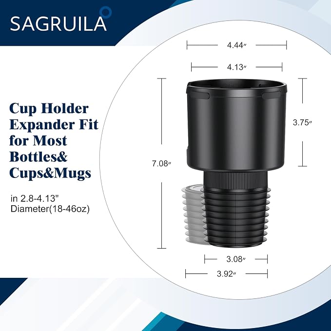 Quick-Install Car Cup Holder Expander, Space-Saving Cup Holder - Image 8