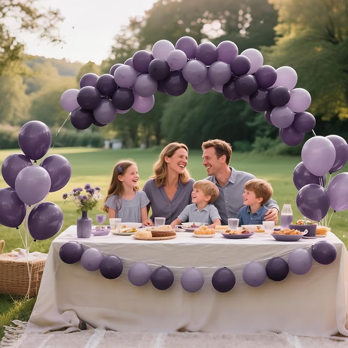 110pcs Dusty Purple Balloon 12 Inch, Dusty Purple Latex Balloons - Image 8
