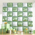 36pcs Sage Green & White Square Foil Balloons by ZizasAry
