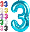 Blue Number 3 Balloon 40 inch, Balloon numbers party supplies, deco photo shoot by Upgesy