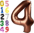 Number 3 Balloons 40 Inch Coffee Brown Balloon by Argthjy