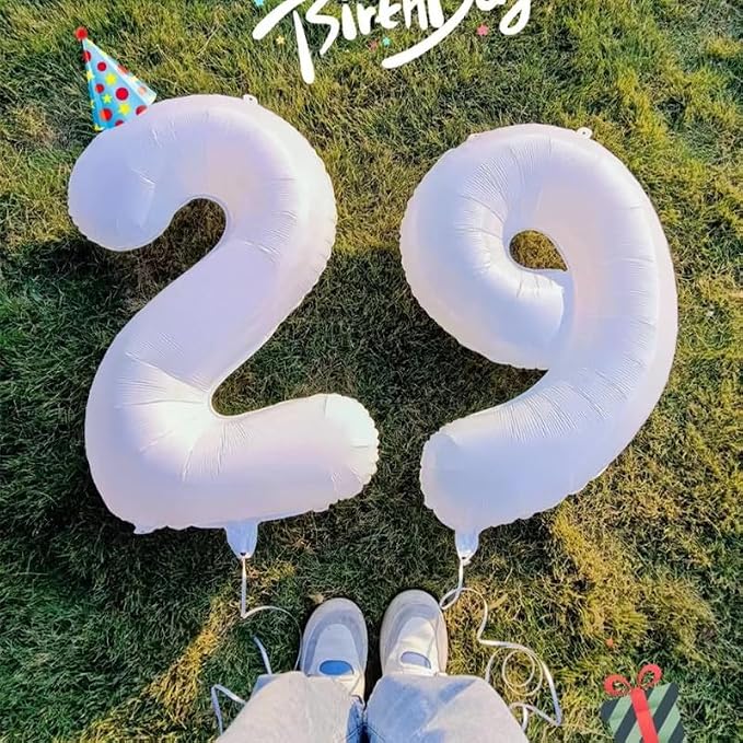 Number Balloons 40 Inch White 8 Balloon - Image 2