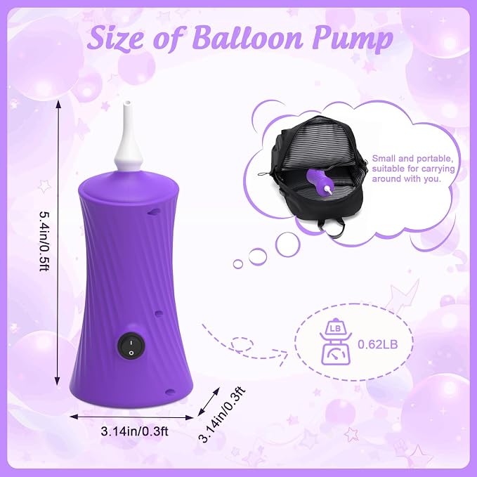 Balloon Pump Electric Air Pump for Long Balloon Inflator Blower Machine for - Image 2