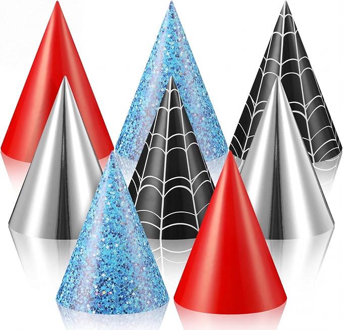 Watersay 24 Pcs Themed Party Hats Theme Cone Paper Hats by Unknown