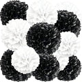 We Moment Black White Paper Pom Poms by We+Moment