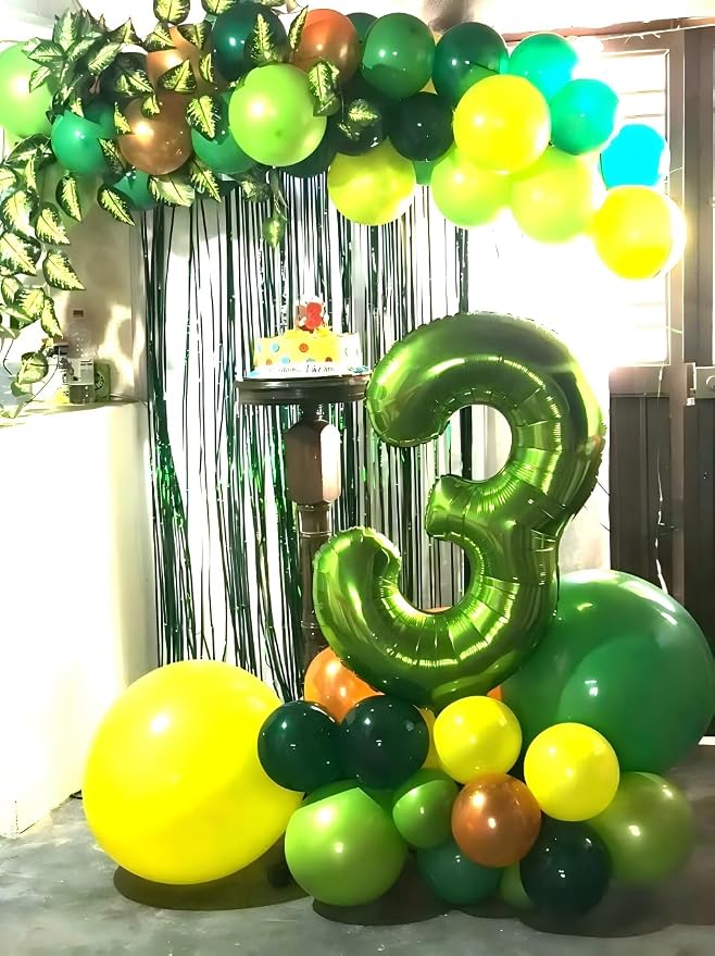 Light Green Number 3 Balloon 40 inch, Birthday Party Balloons Decorations | - Image 7