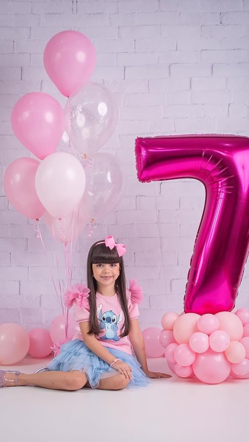Number Balloons 40 Inch Rose Purple 6 Balloon - Image 2