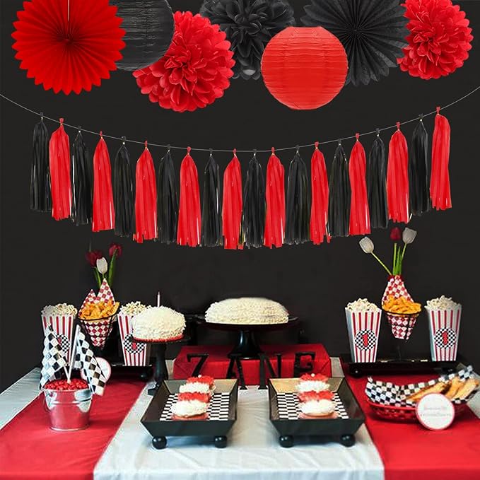 Black Red Graduation Party-Decorations Garland - Image 4