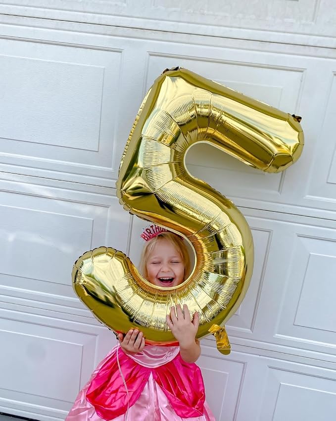 40 Inch Light Gold Number 8 Balloon, Champagne Birthday Party Decorations | 40 - Image 8