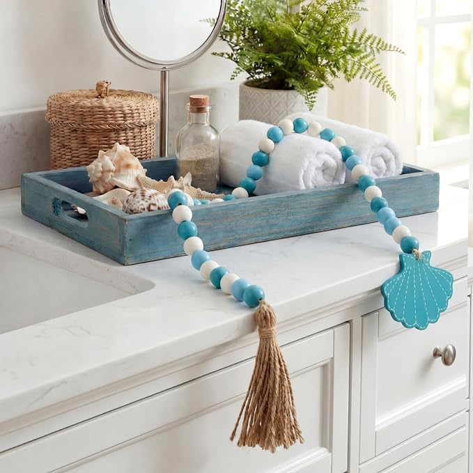 Janinka 2 Pcs Farmhouse Seashell Bead Garland - Image 7