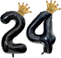 40 inch Large Black 24 Balloon Number by Unknown