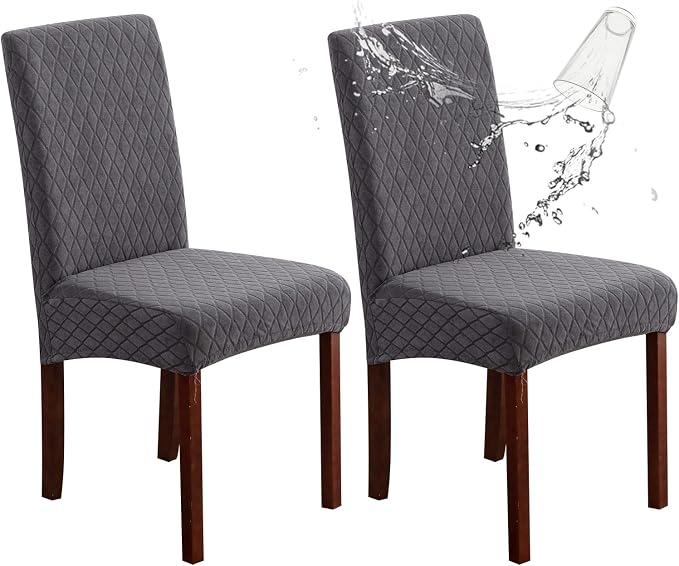 Waterproof Dining Chair Covers Set of 2 Parsons Chair Slipcovers | Double by Genina