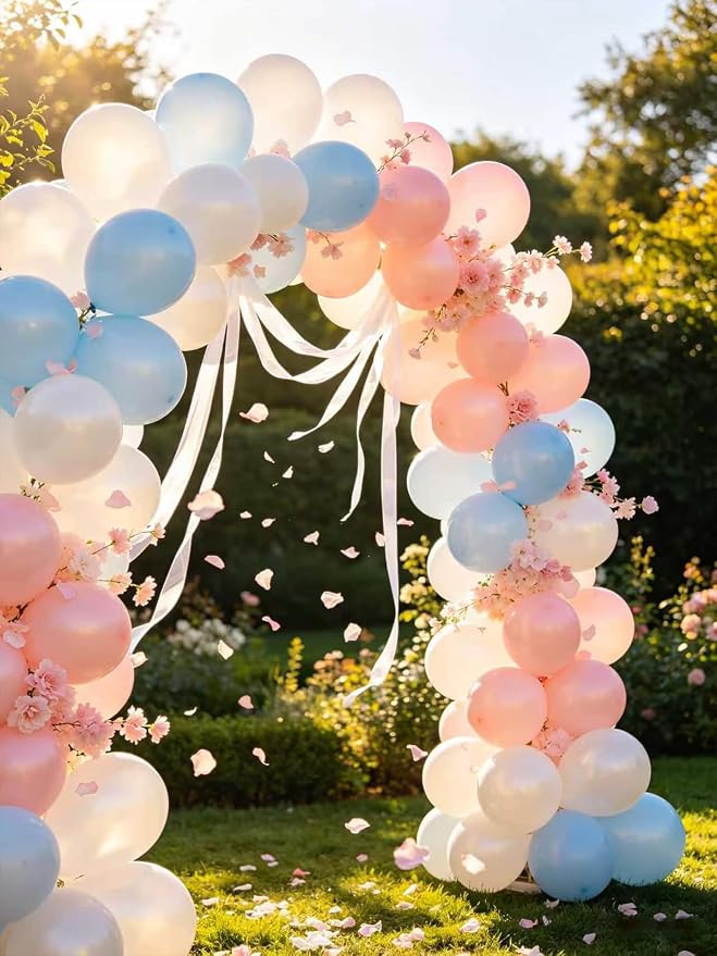 Pearl White Balloons 55 Pcs Inch White Latex Balloon Arch Kit Garland - Image 9