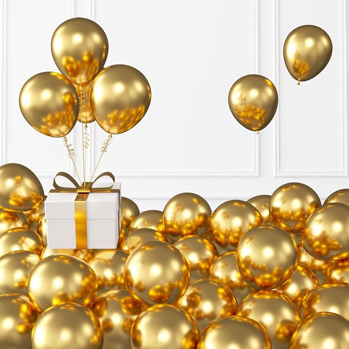 Metallic Gold Balloons, Birthday Decoration, Wedding Party, Baby Shower by KALOR
