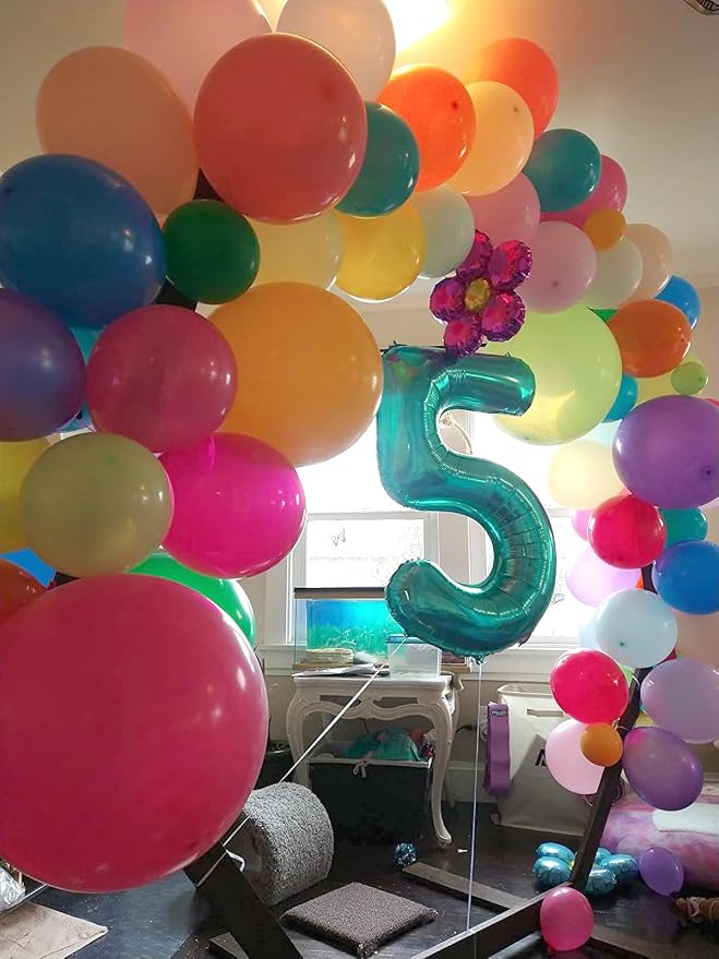Number 5 Balloons 40 Inch for 5 15 Birthday Party Decorations, - Image 2