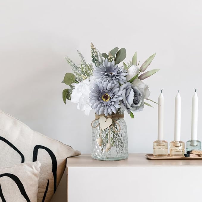 Leftover Fake Flowers in Vase - Image 7