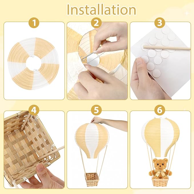 6 Sets Hot Air Balloon Decorations Table Centerpieces - Image 3