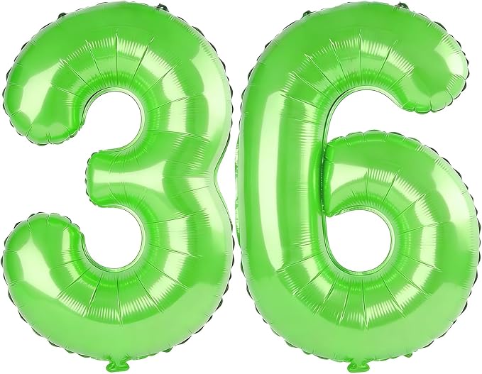 40 Inch Number 36 Balloons for 36th Birthday Party Decorations, 0-100 Fruit by FOBELEC