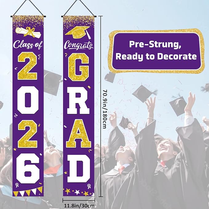 Graduation Decorations 2026 Porch Banner, Graduation Banner Class of 2026 - Image 3