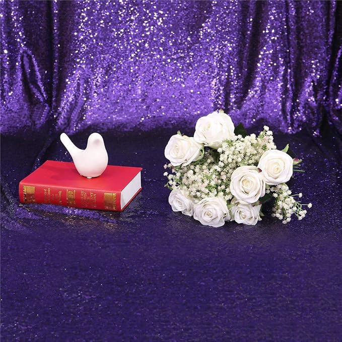 Eternal Beauty Purple 3mm Sequin Backdrop 7x7 Ft - Image 9