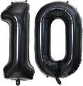 40 Inch Black 10 Number Balloons Giant 10 Balloons Black Birthday Balloons 10th by LHOAVWE